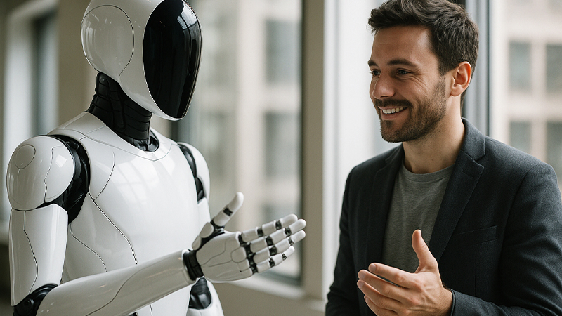 ロボットと人間のイメージ画像