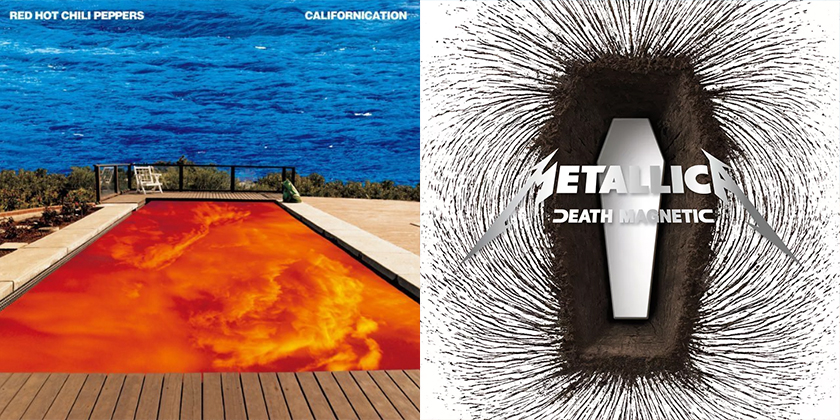 「Carifornication」と「Death Magnetic」のアルバムカバー
