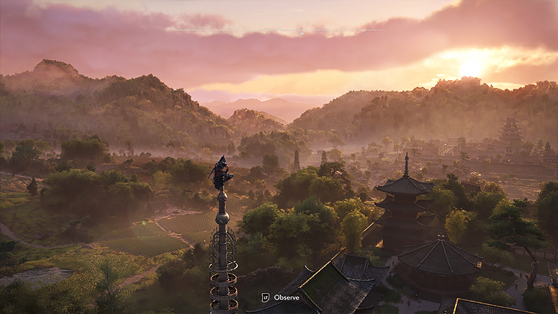 「アサシン クリード シャドウズ」のプレイ画面