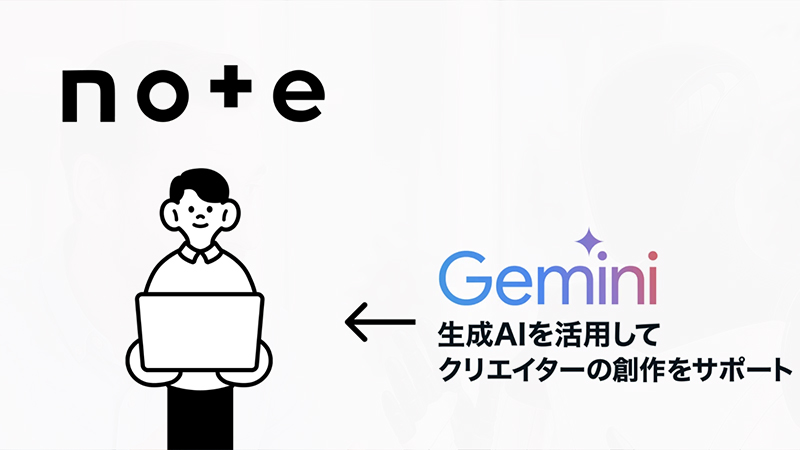 noteとGeminiのコラボレーション紹介画像