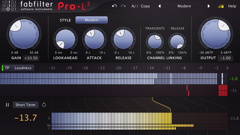 「FabFilter Pro-L2」のインターフェース