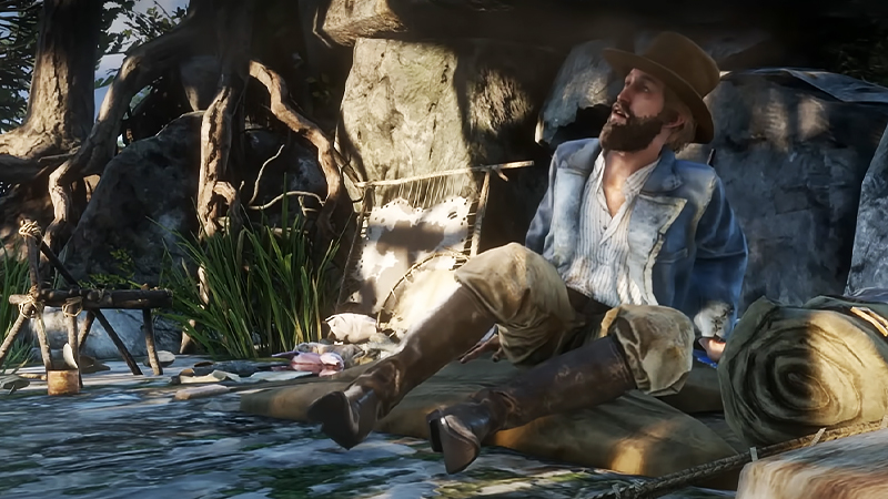 AI制御のNPCが反応を示すRDR2