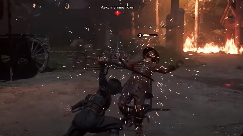 「アサシン クリード シャドウズ」の戦闘シーン