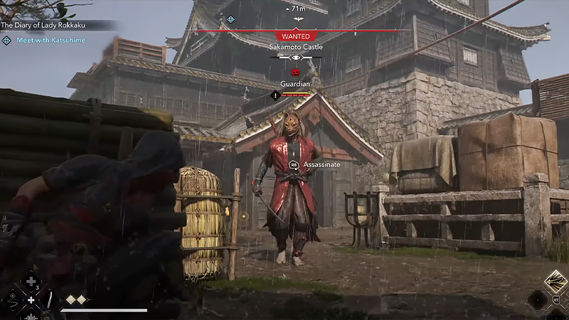 「アサシン クリード シャドウズ」のプレイ画面