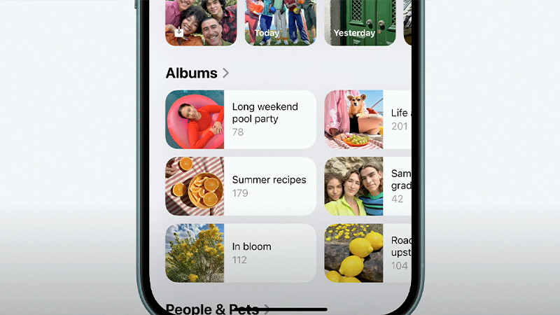 iPhone内部のアルバムイメージ