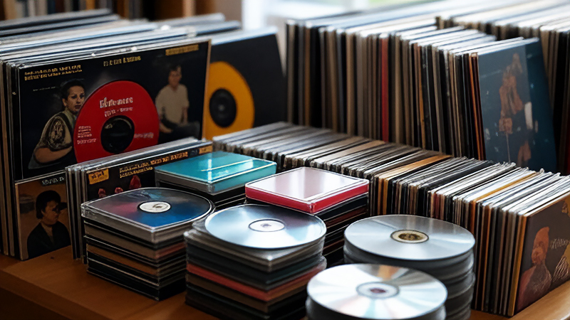 CDとアナログ盤のイメージ画像