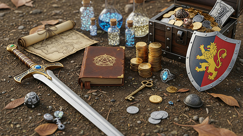 RPGの報酬アイテムのイメージ画像