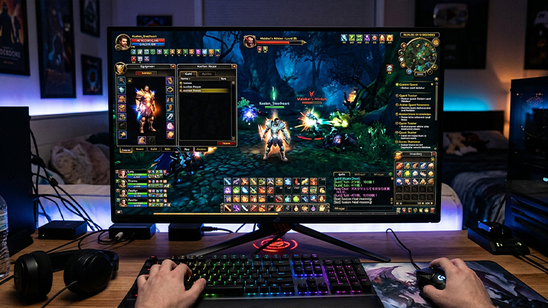 一般的な海外MMORPG作品のプレイ画面のイメージ画像