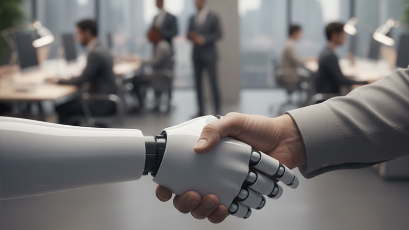 人間とAIが協業しているイメージ画像