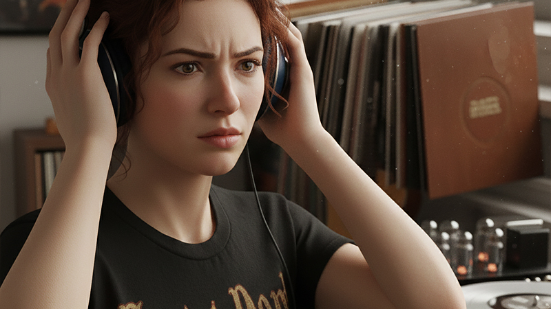 ノイズに気付いたリスナーのイメージ画像