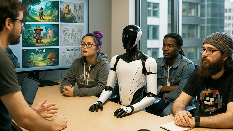 AIが参加しているゲーム開発のイメージ画像