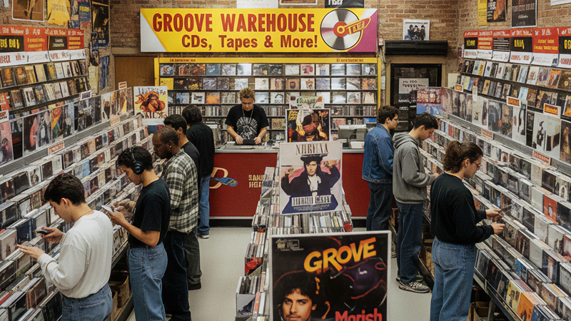 90年代のCDショップのイメージ画像