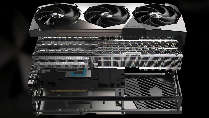 MSI「GeForce RTX 5090 32G SUPRIM SOC」の分解図