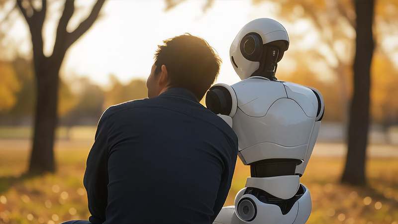 人間とロボットのイメージ画像