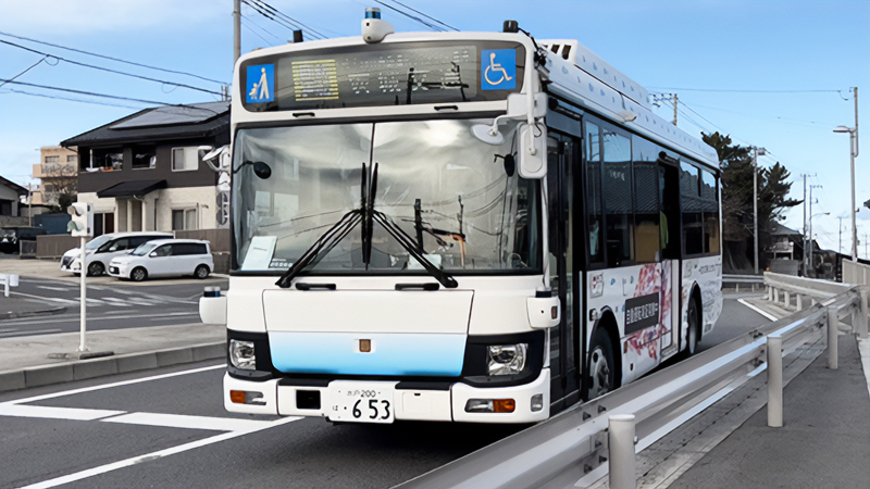 日立BRTの自動運転バス