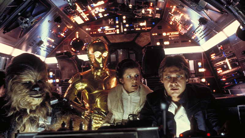 映画「スター・ウォーズ」の一場面
