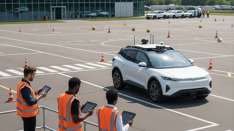 自動運転車両の実証実験のイメージ画像