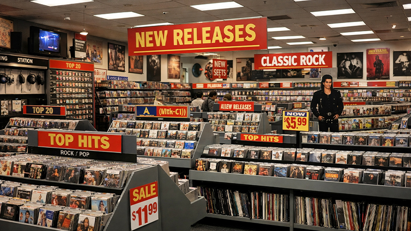 1990年代のCDショップのイメージ画像