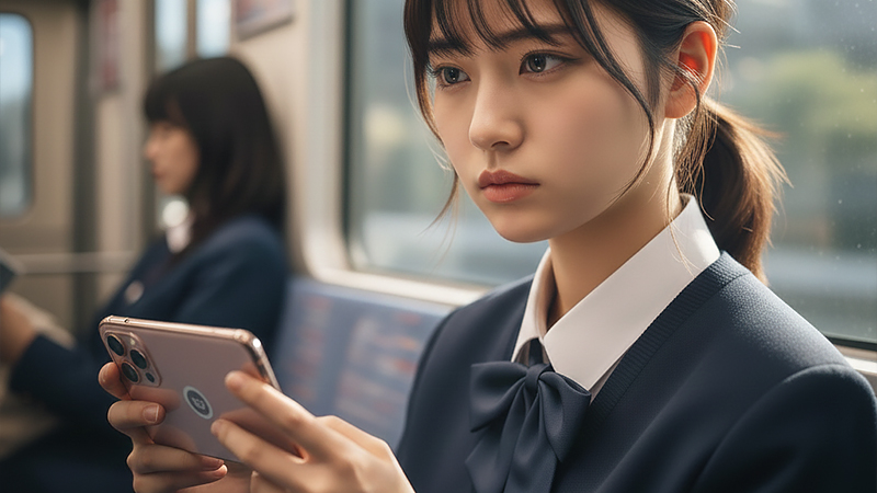 昔の日本語を理解できない女子生徒のイメージ画像