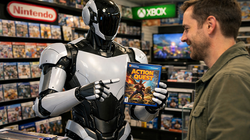 ゲームを勧めるAIのイメージ画像