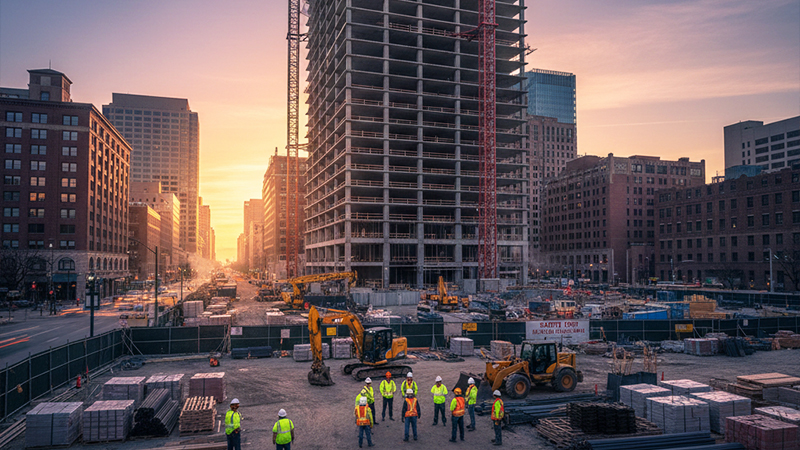 ビル建設現場のイメージ画像