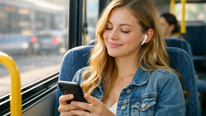 音楽好きな女性のイメージ画像