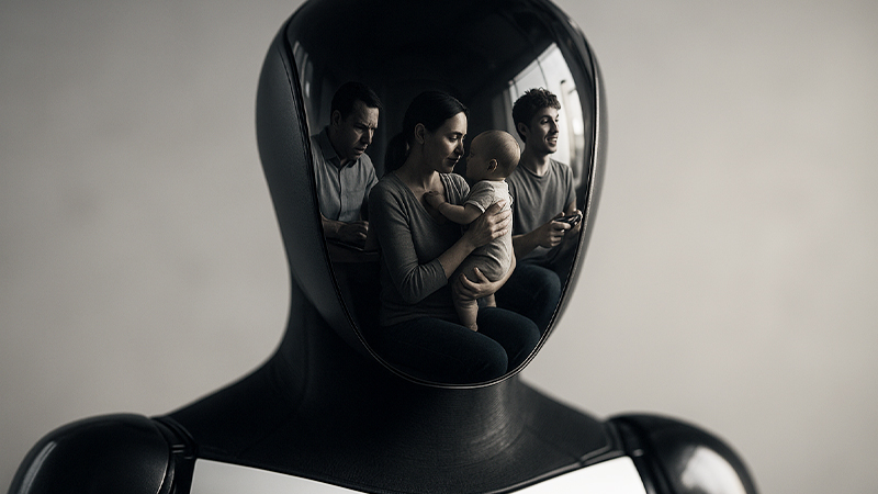 人間を観察するAIのイメージ画像