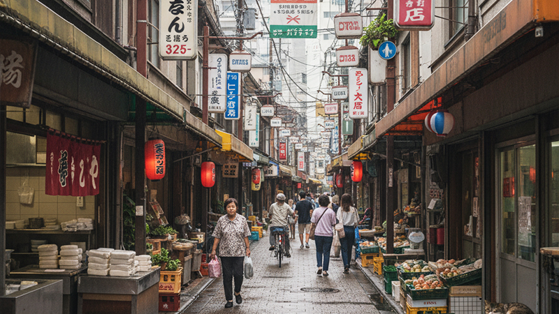 小規模な商店街のイメージ画像