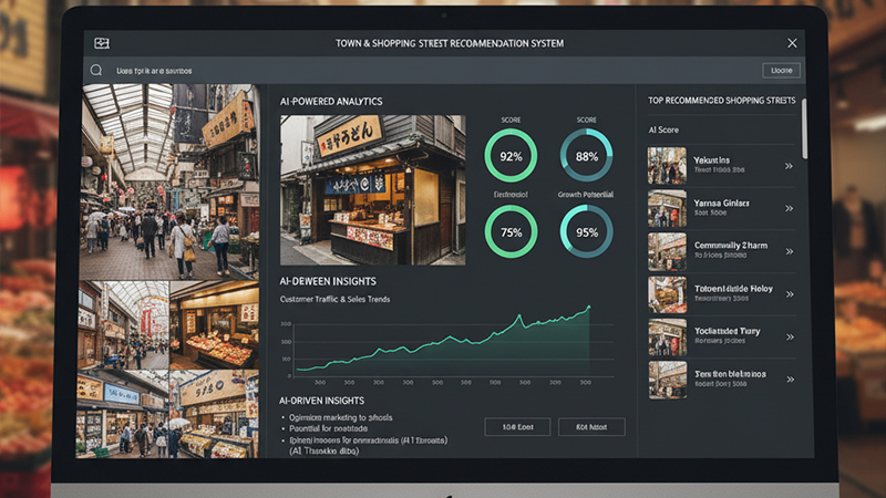 商店街のAIスコアリングシステムのイメージ画像