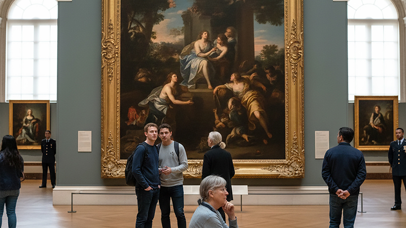 美術館の西洋画のイメージ画像