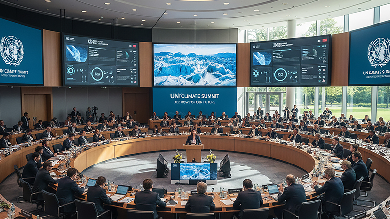 気候変動問題に取り組む人類のイメージ画像