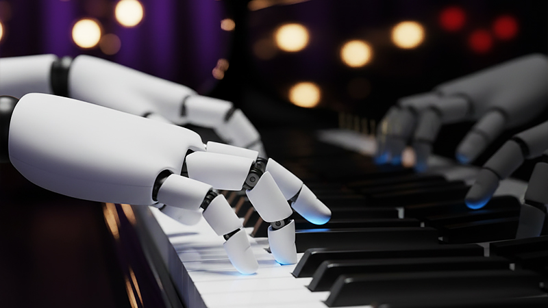 作曲するAIのイメージ画像