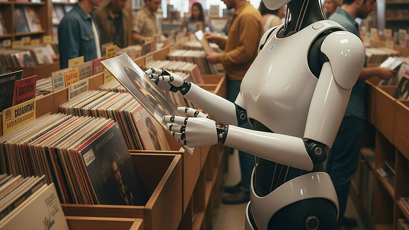 多彩な音楽を理解しようとしているAIのイメージ画像