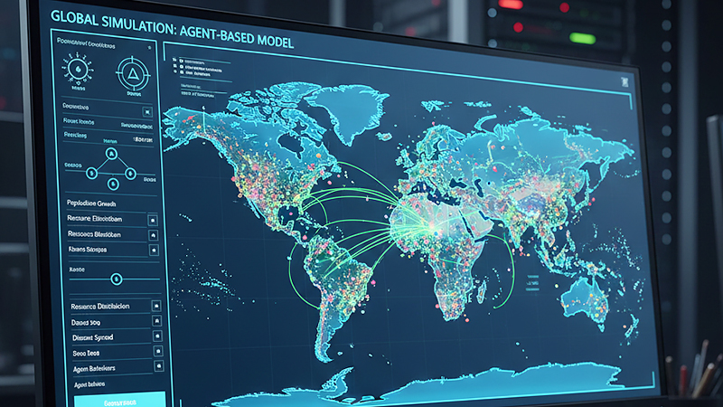エージェントベースシミュレーションのイメージ画像