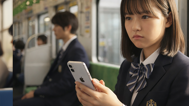 情報リテラシーを働かせる若者のイメージ画像