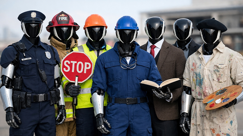 様々な職業を受け持つAGIのイメージ画像