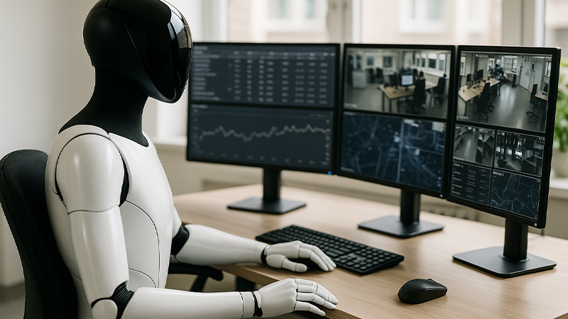 人間を観察するAIのイメージ画像