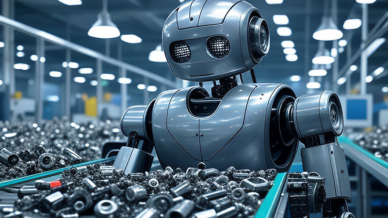 部品を選別するロボットのイメージ画像