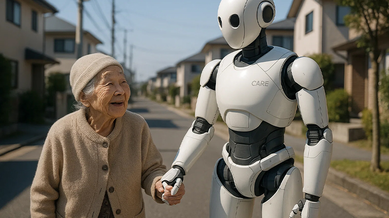高齢者に寄り添うロボットのイメージ画像