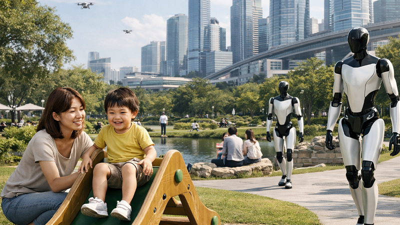 未来のスマートシティのイメージ画像