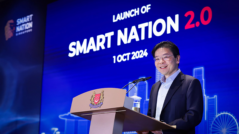 「Smart Nation 2.0」に登壇したローレンス・ウォン首相兼財務大臣