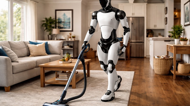 掃除をしているAIロボットのイメージ画像