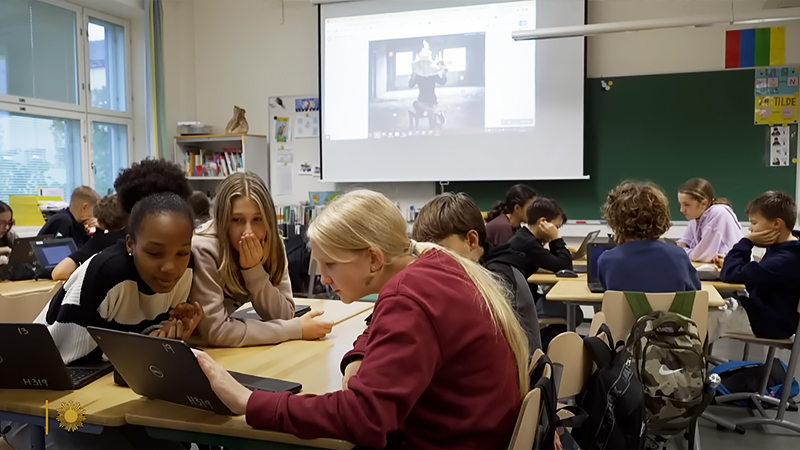 フィンランドの小学校におけるメディアリテラシー教育の場面