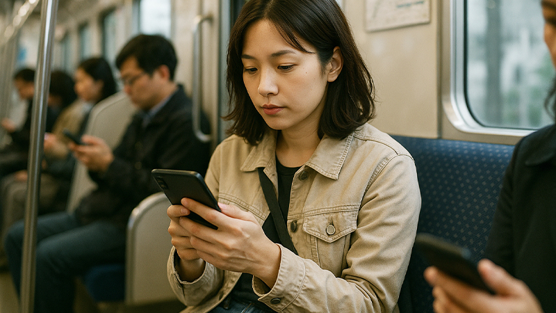電車内の情報収集イメージ