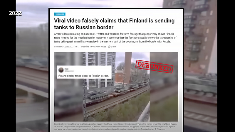 フィンランドを標的にした誤情報の一部