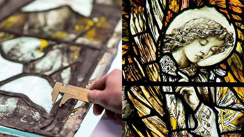 歴史的なステンドグラスの修復