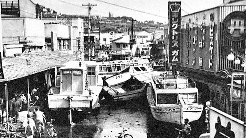 チリ津波を受けた宮城県塩竈市の被害状況写真