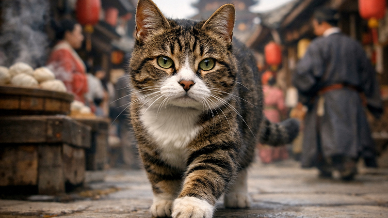 唐時代の猫のイメージ画像