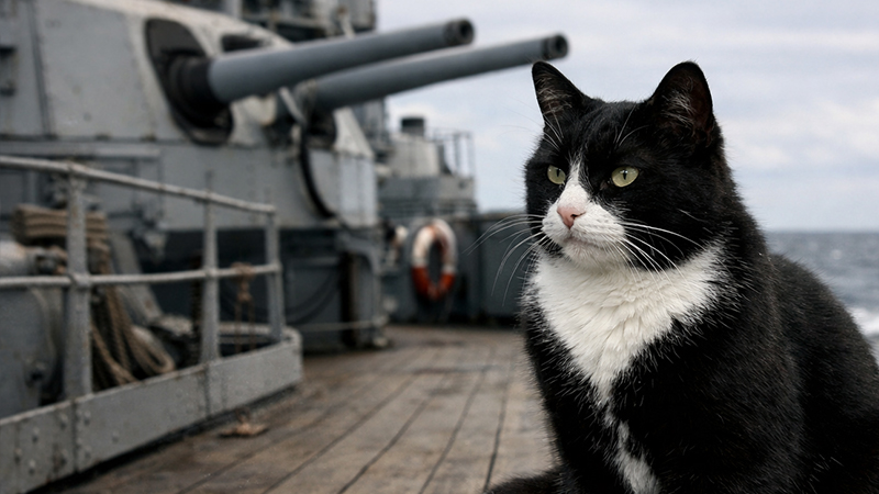 ドイツ軍の戦艦ビスマルクに乗船していた「不沈のサム」のイメージ画像