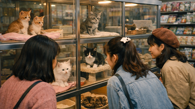 昭和後期のペットショップのイメージ画像